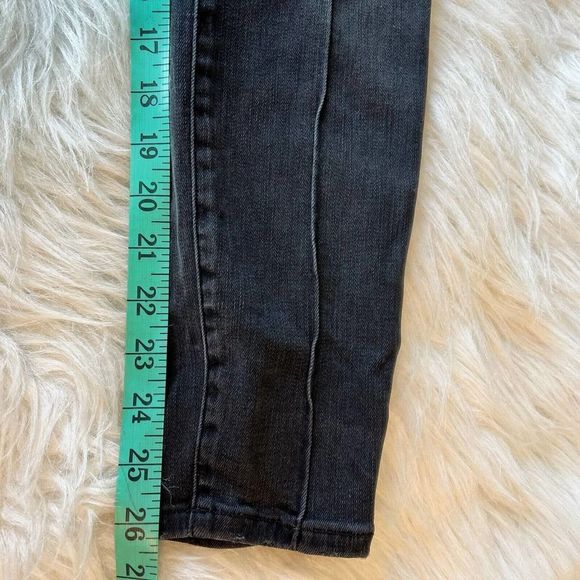 Frame Jeans Ali High Rise Cigarette Skinny Denim Ankle Size 27 Gray Faded 25x26 - Picture 10 of 13